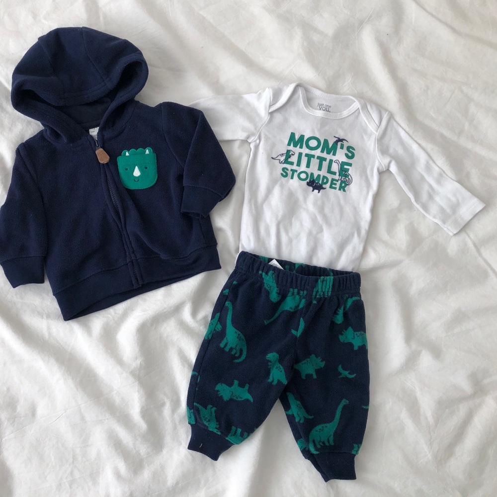 Moms Little Stomper Baby Boys Dinosaur Outfit